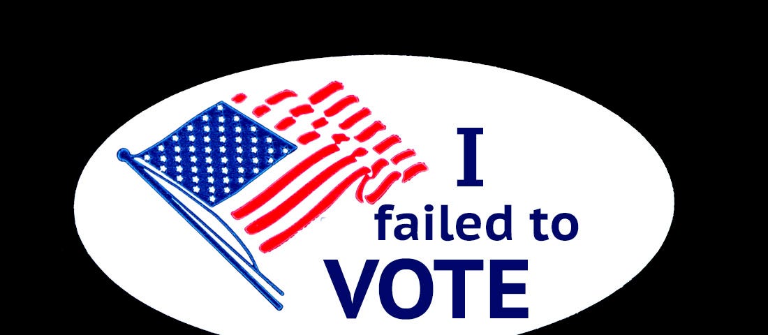 “I failed to vote” sticker