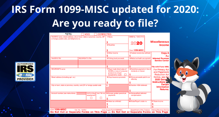 IRS Form 1099-MISC for 2020