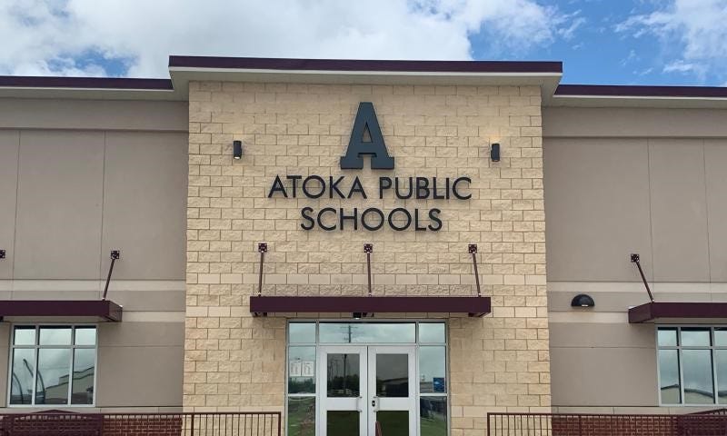 Atoka Public Schools Entrance.