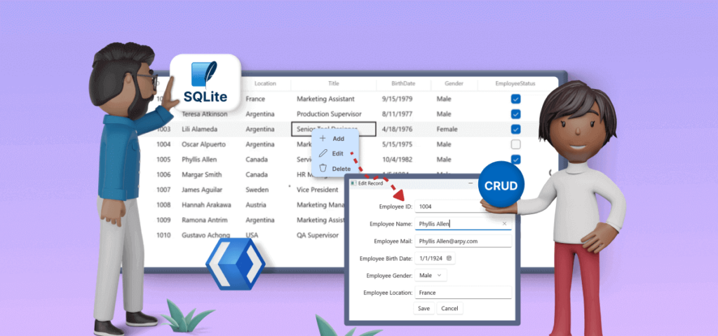 Easily Bind SQLite Data to WinUI DataGrid and Perform CRUD Actions