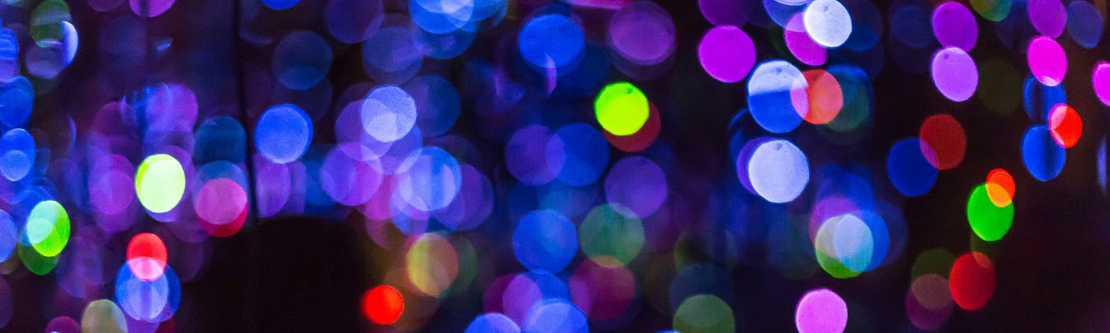 colorful lights int he background