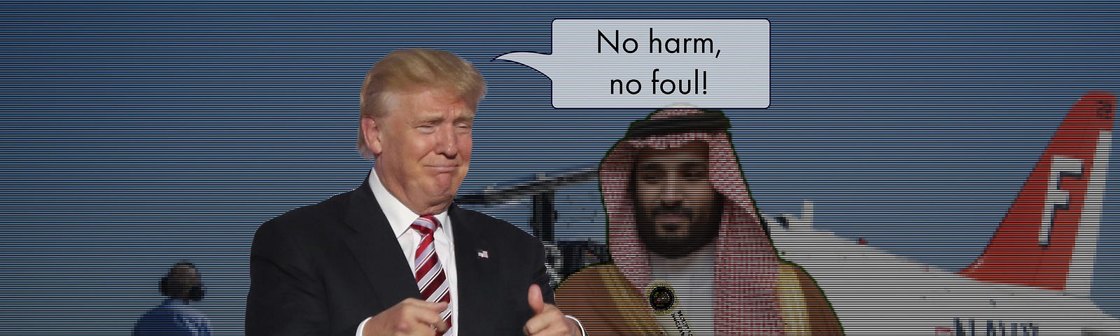 Trump and Bin Salman at Florida Air Base