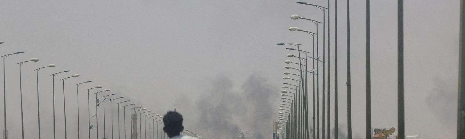 Smoke rises in Omdurman during clashes between the Paramilitary Rapid Support Forces and the army as seen from Khartoum North, Sudan, April 15, 2023. Photo by Mohamed Nureldin Abdallah/Reuters