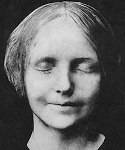 The death mask of The Unknown Woman of the Seine.