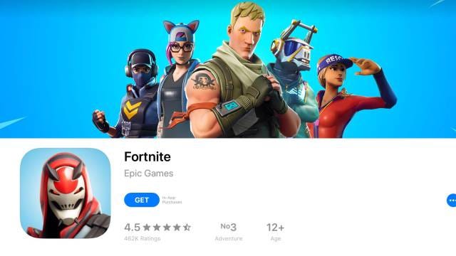 IMAGE: A capture of the Fortnite page on the App Store