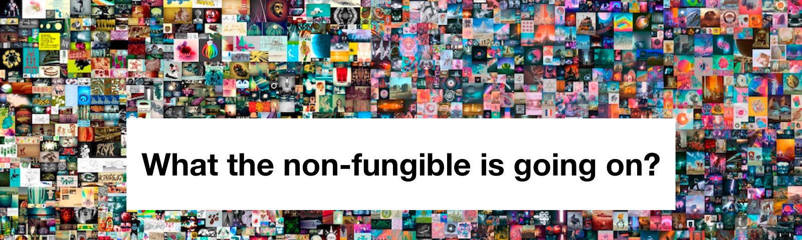 What the non-fungible is going on?