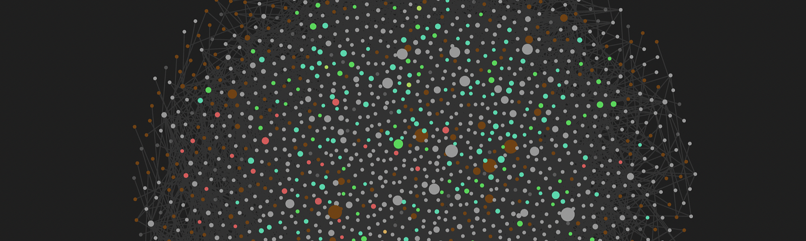 Thousands of colored dots on a black background.