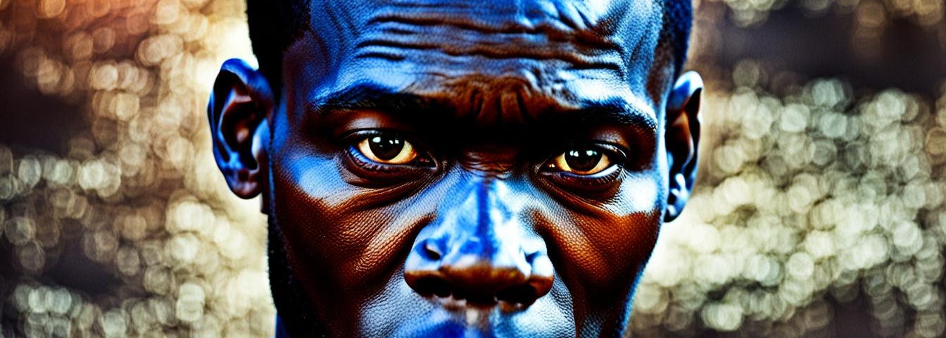 face of African man