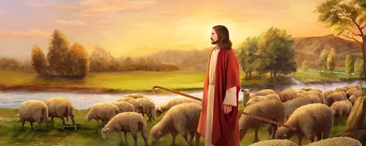 “The Lord is my shepherd; I shall not want. He makes me lie down in green pastures. He leads me beside still waters.” (Psalm 23:1–2) [Image Source: LetterPile]