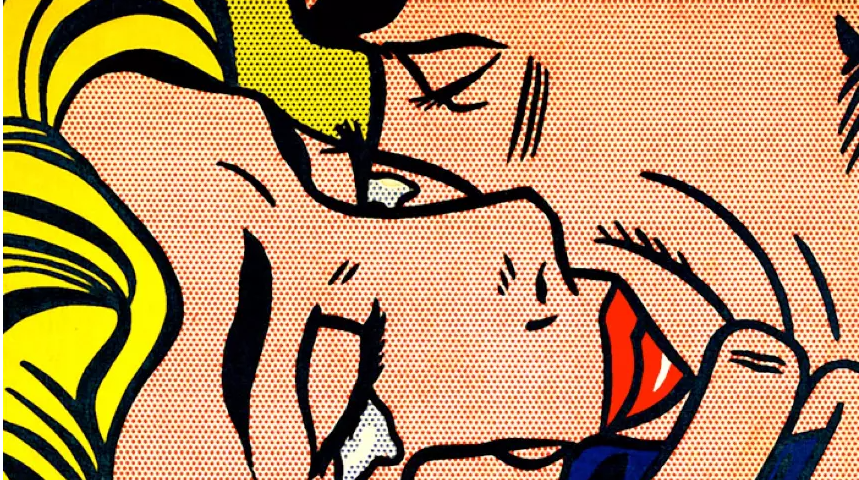 Kiss V by Roy Lichtenstein. Source — Public Domain
