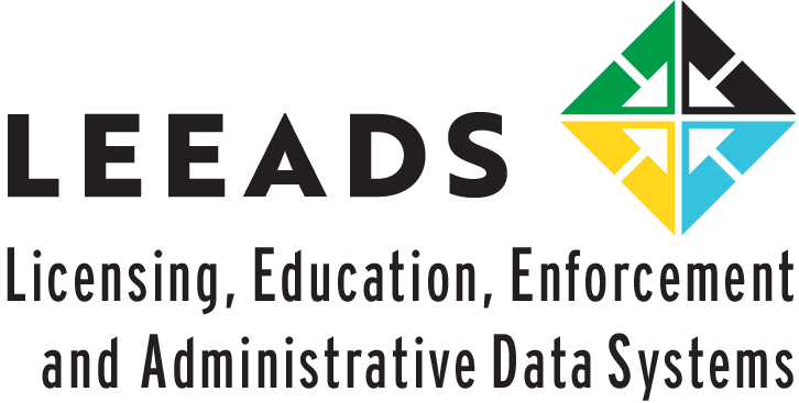 Image of the Licensing, Education, Enforcement and Administrative Data Systems (LEEADS) logo