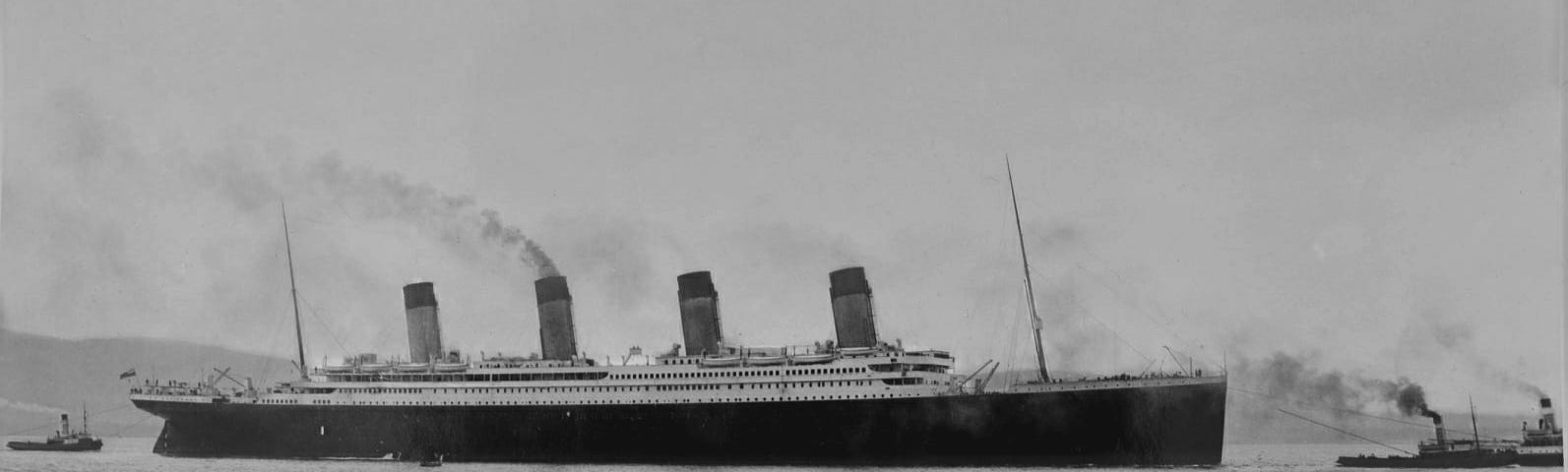Titanic on her sea trials, early April, 1912
