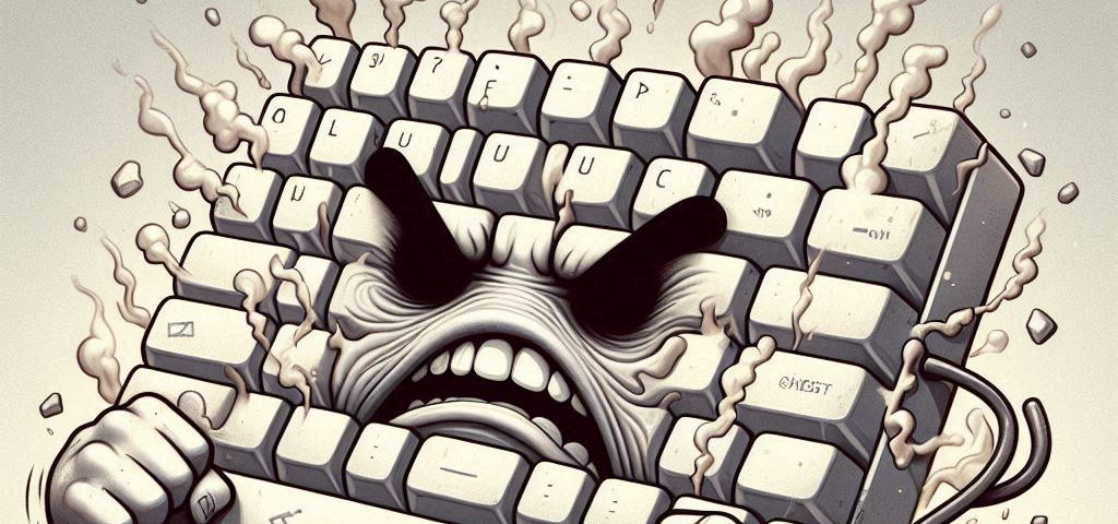 an angry keyboard