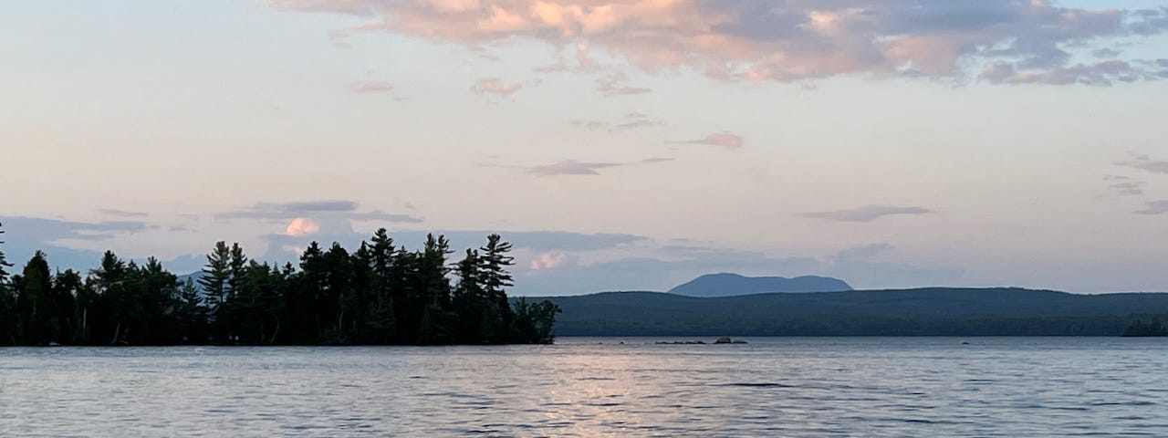 A beautiful New England lake, Moosehead Lake in Maine. Nature, outdoors, camping, lake