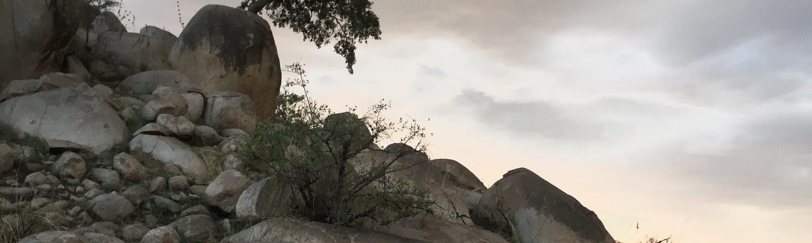 Author’s photo of a rocky hill in Tanzania