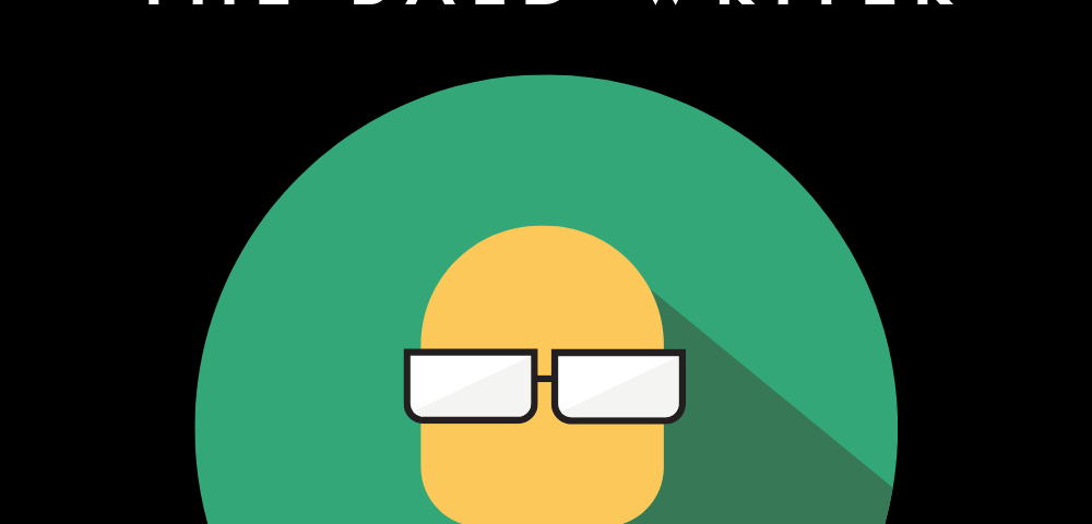 The bald writer logo with an avatar of a bald guy with glasses, for Make More Money on Medium — The 10 Best Articles