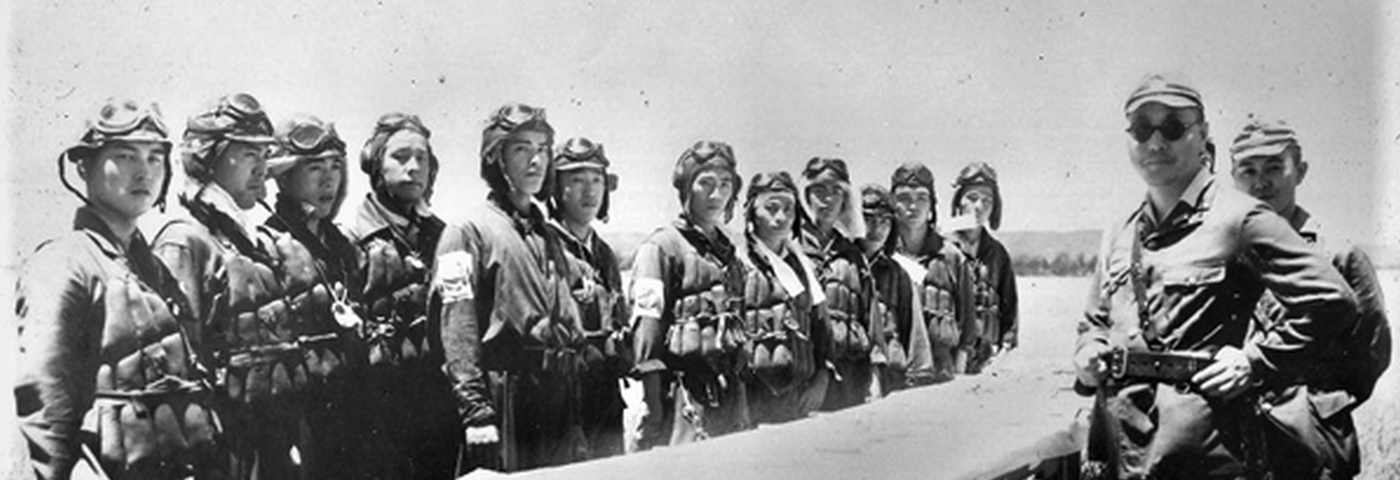 Kamikaze pilots in a briefing