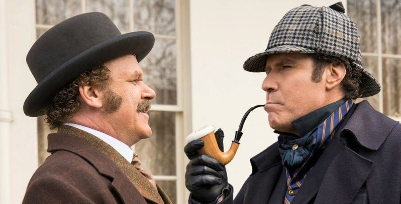 Still from the 2018 movie Holmes & Watson