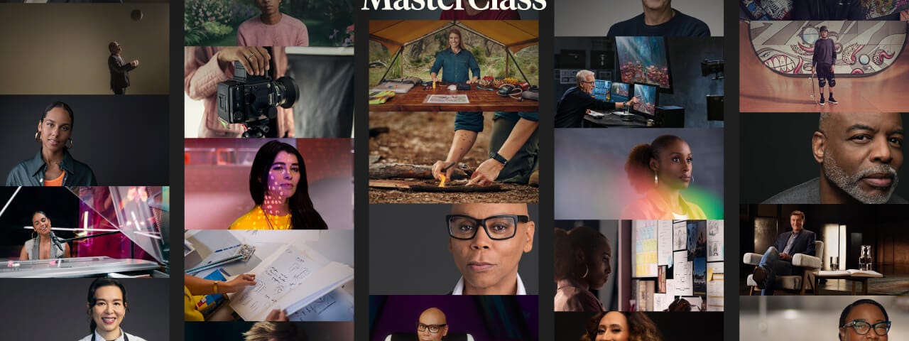 A collage of instructors at MasterClass.