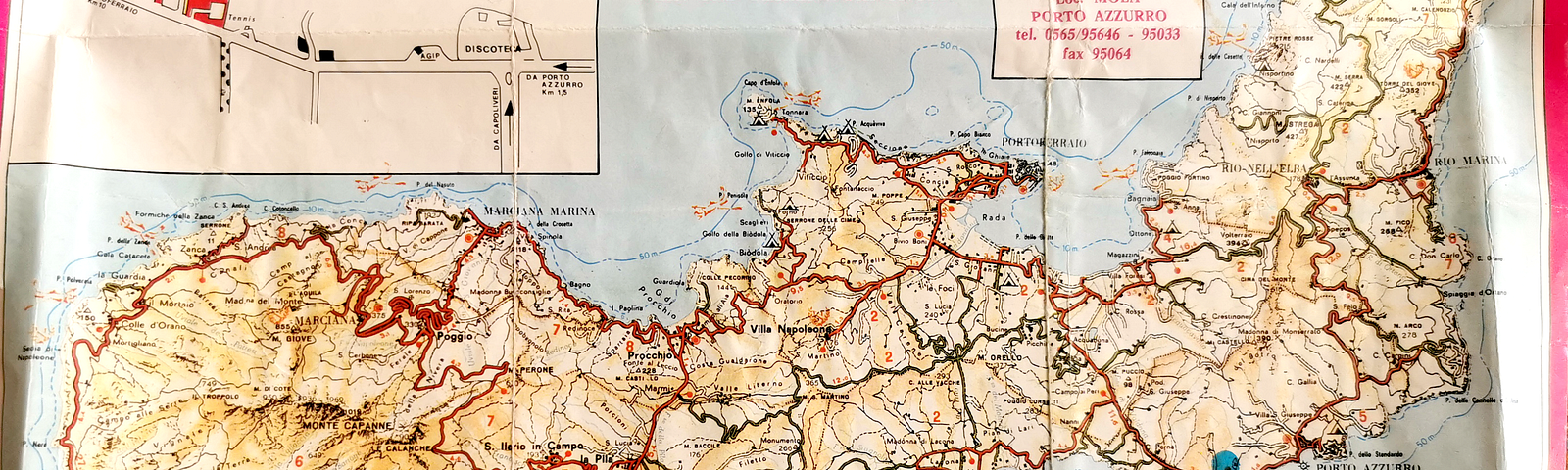 A map of Elba from 1989