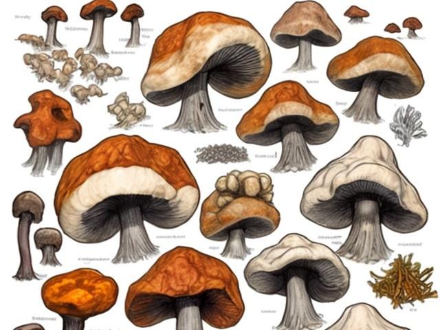 Mushroom images generated by AI.