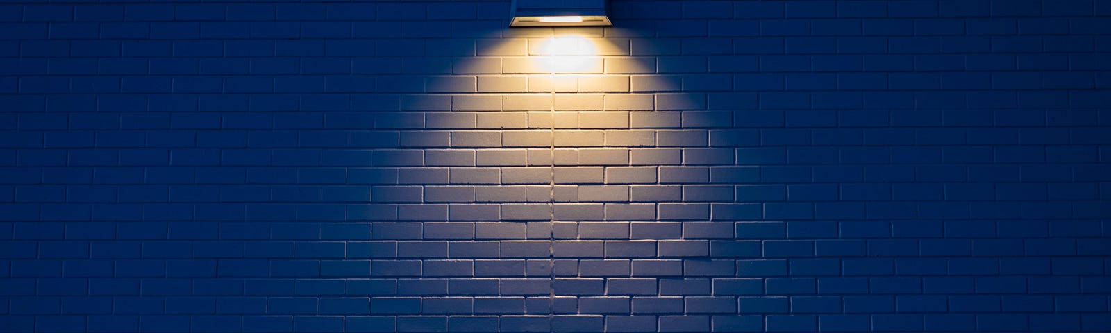 blue wall and light