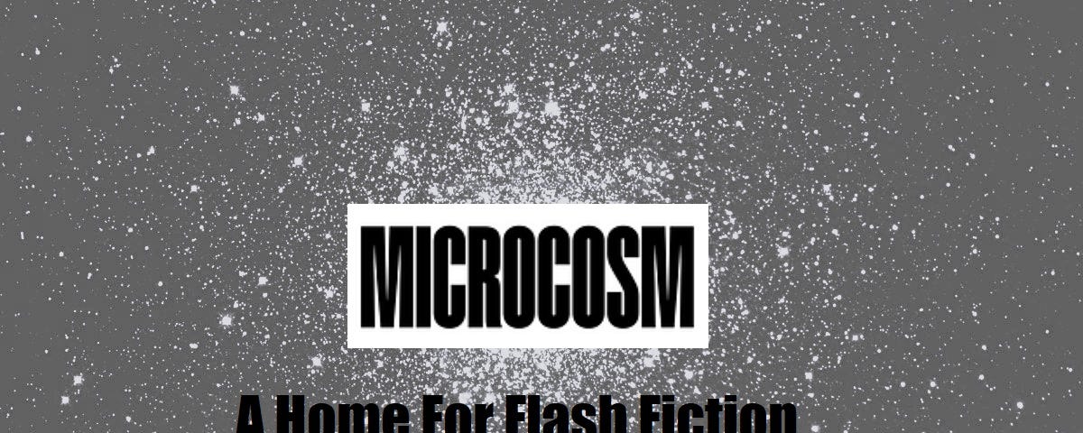 An image of space with Microcosm written on it