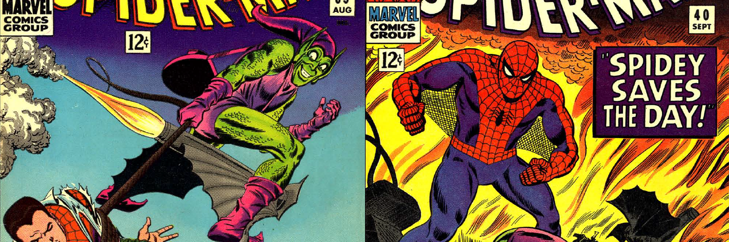 The covers to The Amazing Spider-Man #39–40, featuring Spider-Man versus the Green Goblin.