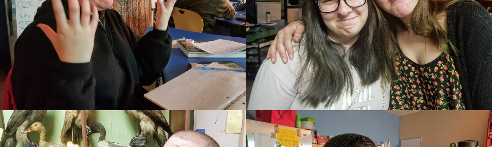 Pictures of my students expressing their feelings about the PreACT