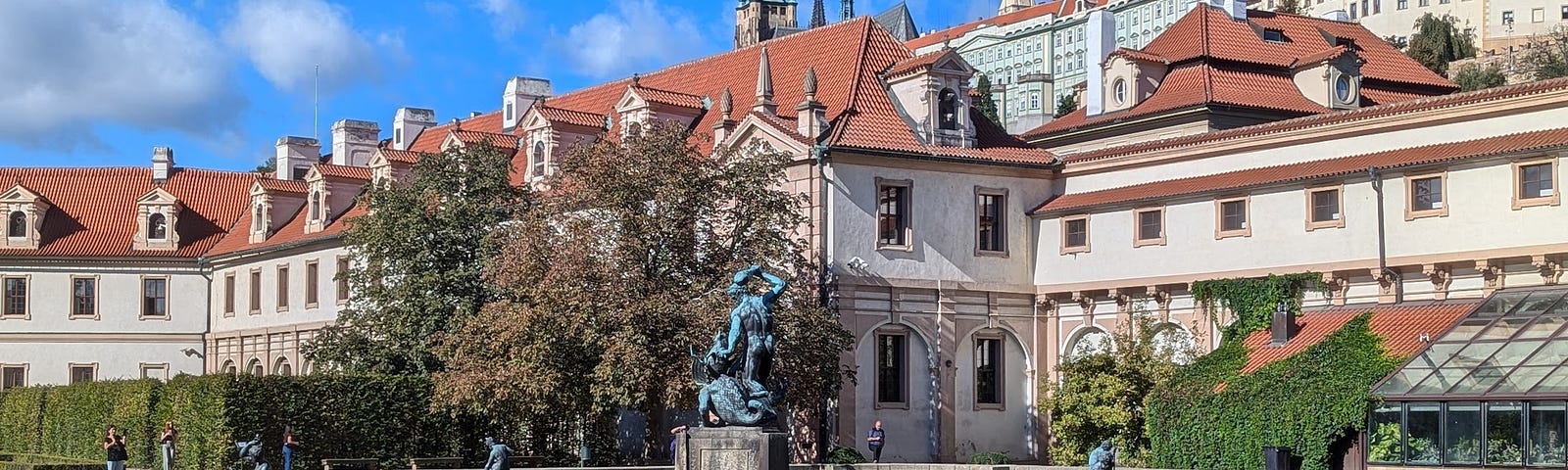 Photo of garden near Prague Senate, by author