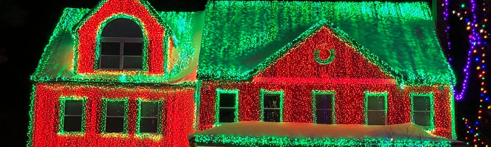 Christmas lights, Wilmington, Massachusetts