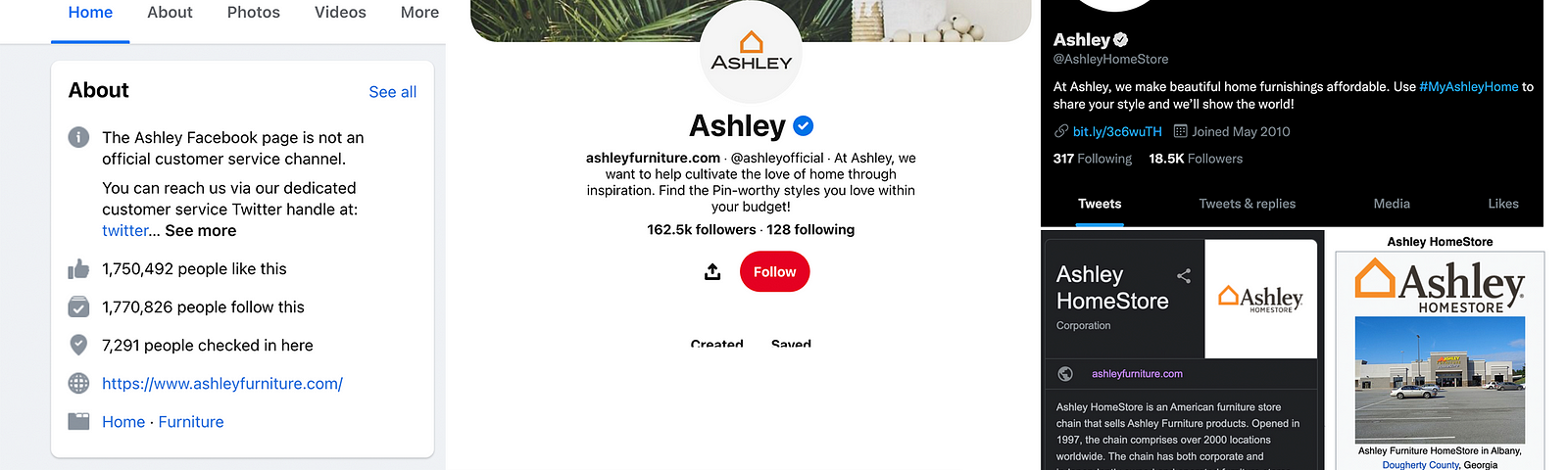 Picture of Ashley Home Furniture Social Media