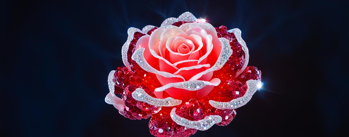 Crystal red rose