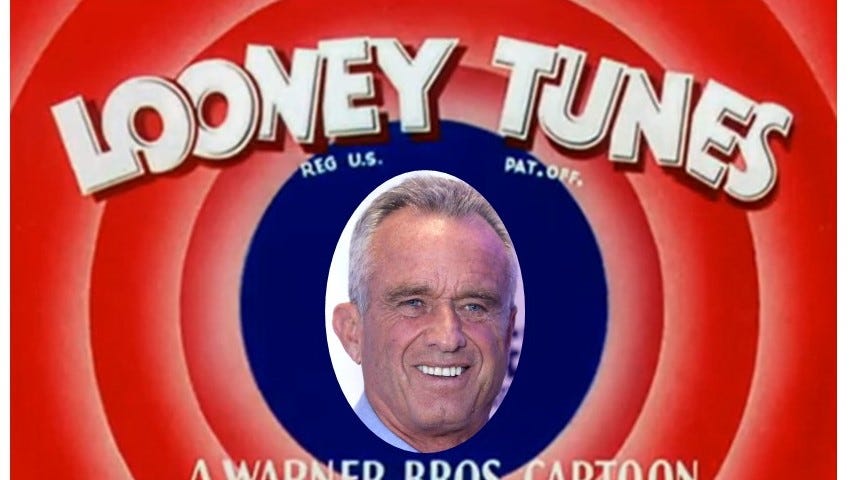 Robert F Kennedy Jr in a Looney Tunes bubble