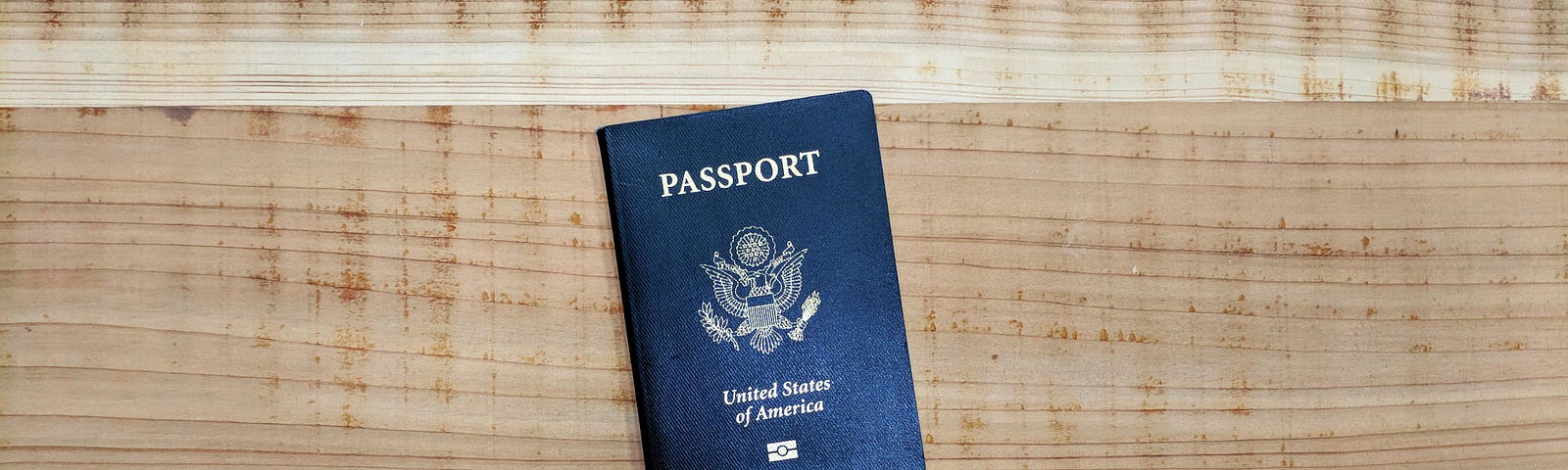 US passport on table