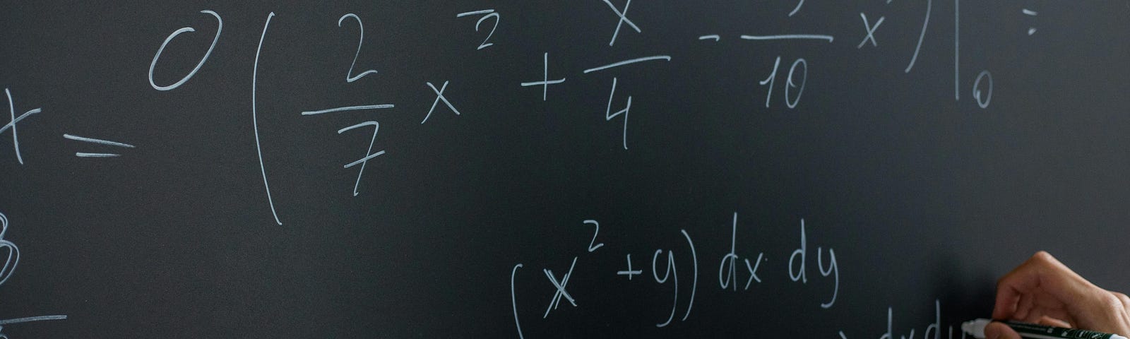 Algebra on a blackboard.