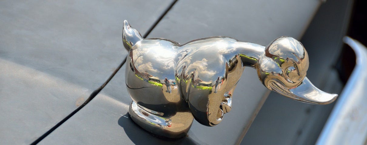 Rubber duck hood ornament