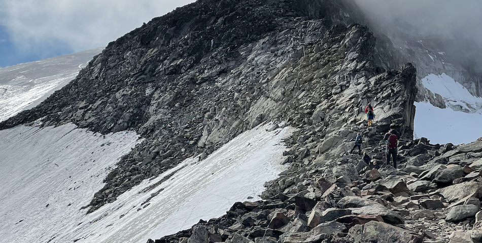 © M. Tienhaara. Go for the peak. A view on the Norwegian mountain Galdhopiggen.