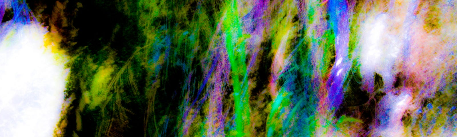 Abstract strongly colors image, with white spots. The colors of life.