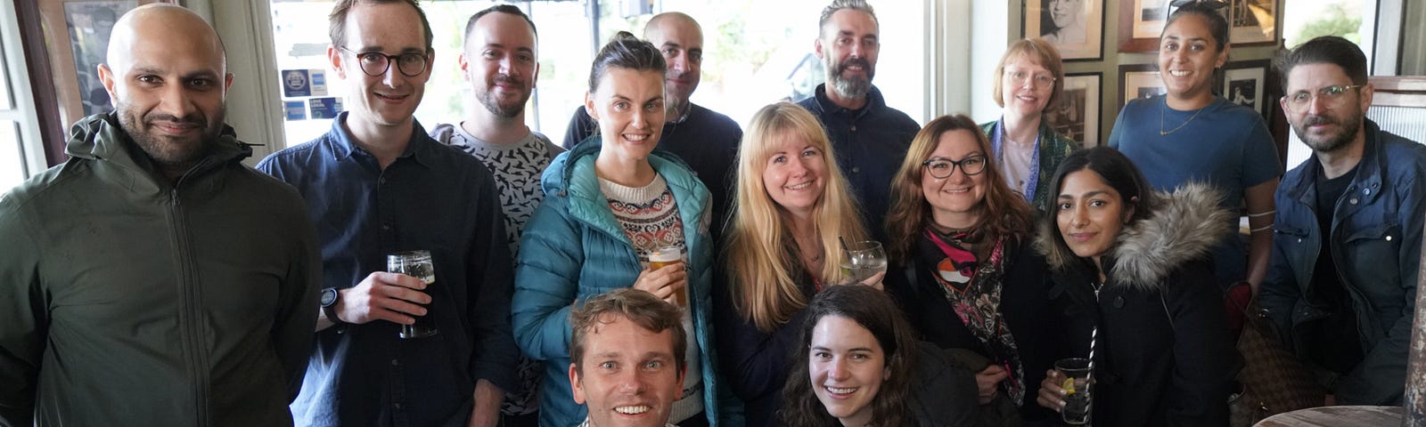 Most of, but not all of the Innovation Lab team at Barnardo’s on our away day earlier this year