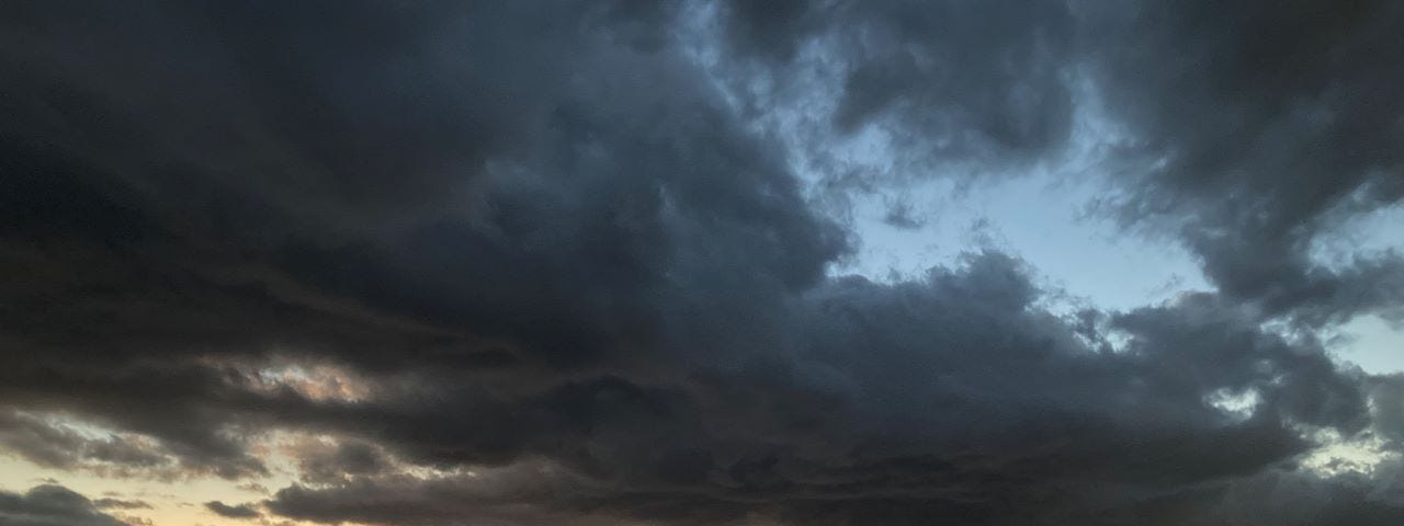 On a cloudy evening, a picture postcard from my corner of the globe