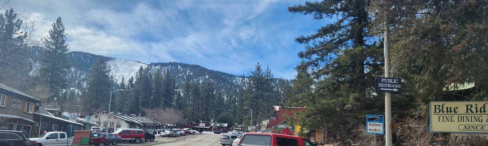 A view into downtown Wrightwood