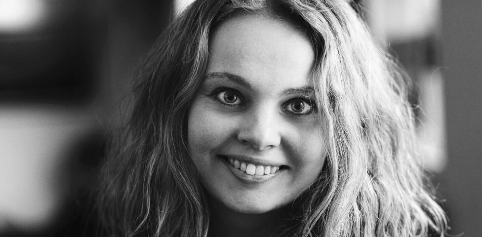 Writer Lone Brinkmann at Ingolf’s Coffee Bar, Copenhagen, Denmark