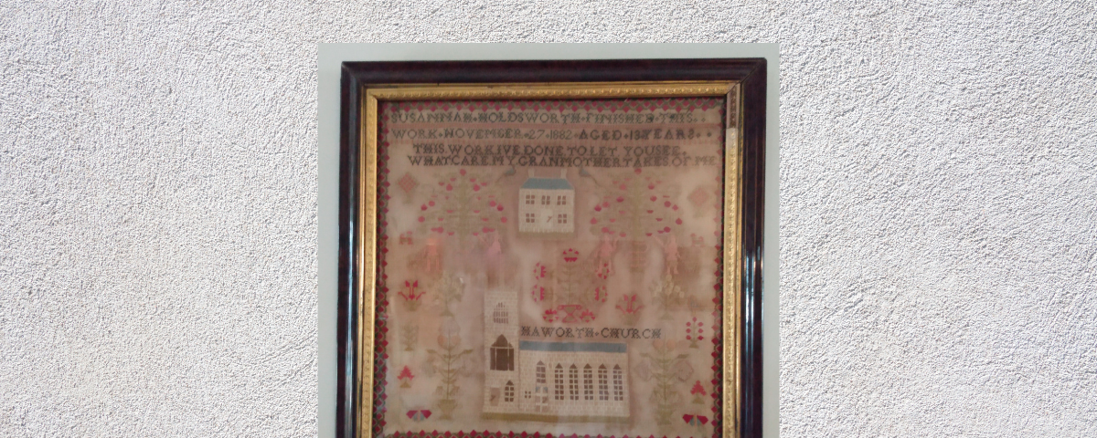 An old English needlepoint from the Victorian era.