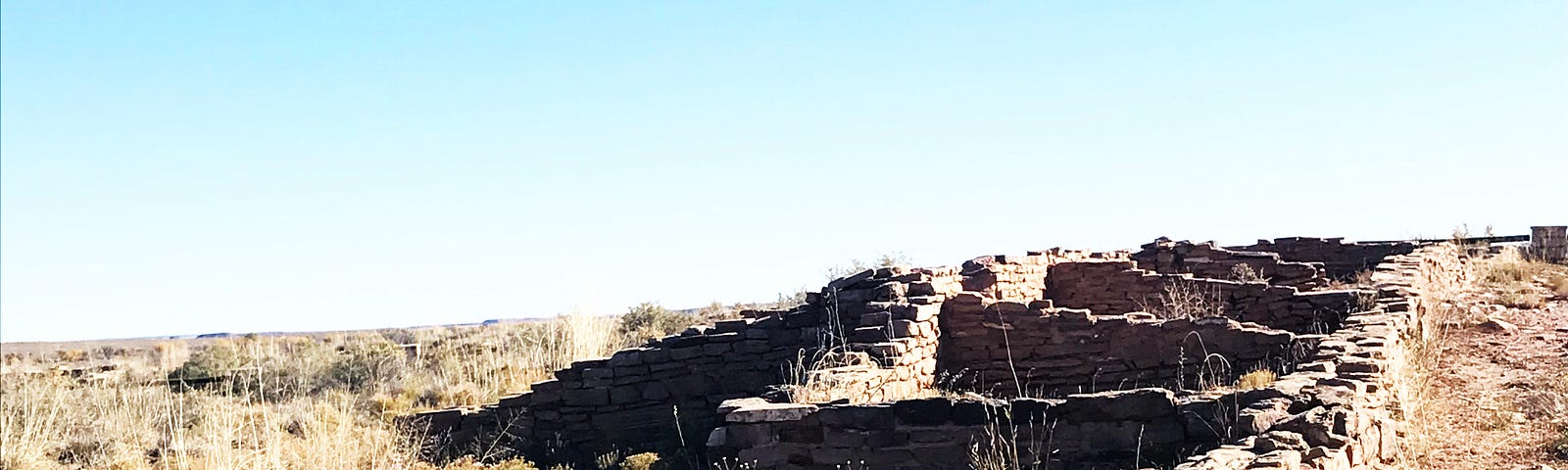 walls of an ancient pueblo village in Arizona’s Petrified Forest