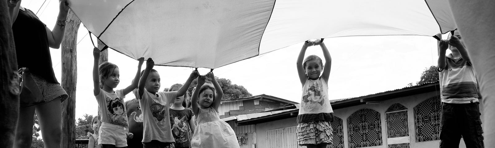 Kids Playing with a Parachute in Nicaragua