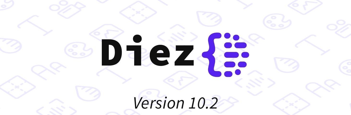 The Diez logo with the version number 10.2