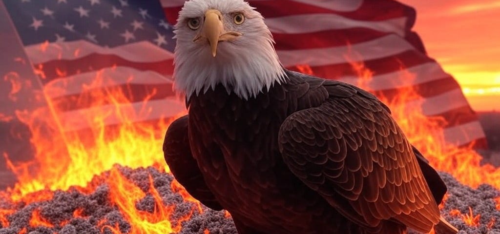 pic of American flag in the background- with a a bald eagle in the foreground and the text “A Call to Serve: “Recruit-Train-Retain”