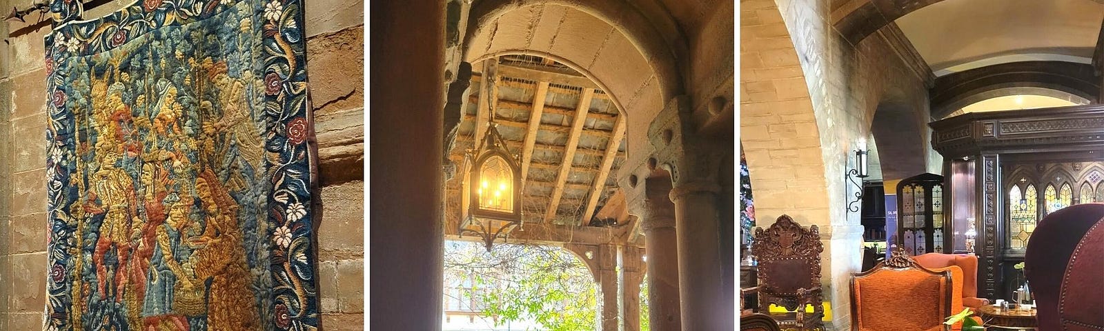 Details in the lobby tie in to the only remining part of the original abbey, the arched entryway to the lobby. Photos by Laura Metze.