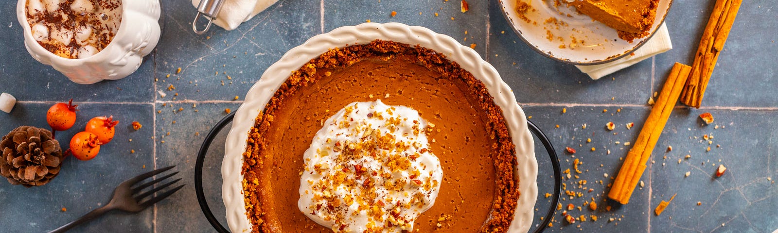 Ultimate Vegan Pumpkin Pie With Pecan-Graham Crust